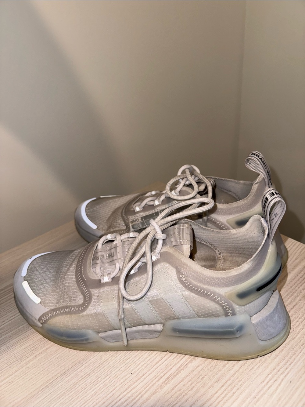adidas Women's Athletic Sneakers in Beige and White